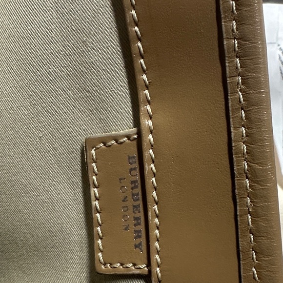 Plaid Pink Beige and Brown Burberry Handbag - Picture 12 of 14